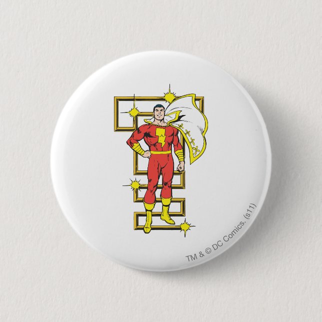 SHAZAM Poses 2 Inch Round Button (Front)