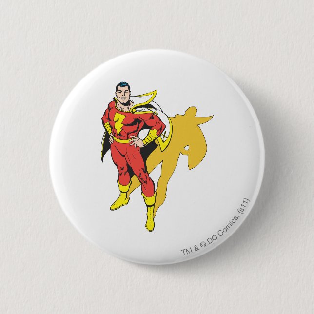 SHAZAM Shadow 2 Inch Round Button (Front)
