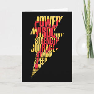 SHAZAM!   Shazam Abilities Lightning Graphic Card