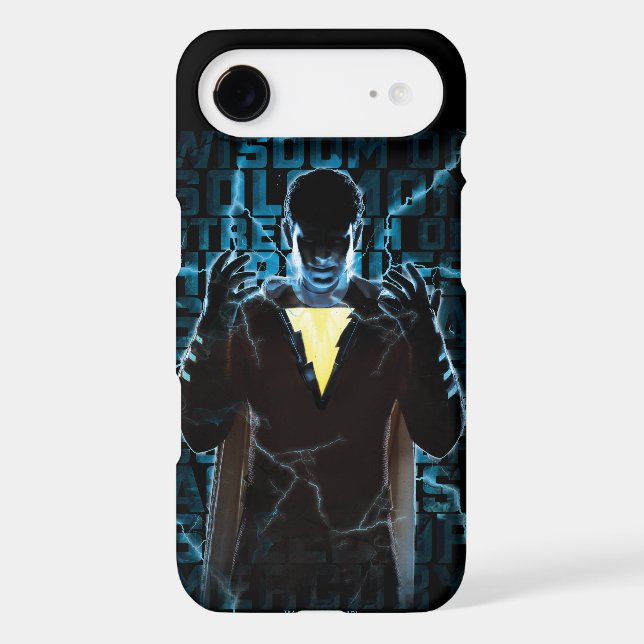SHAZAM! | Shazam & Abilities Lightning Typography Case-Mate Samsung Galaxy Case (Back)