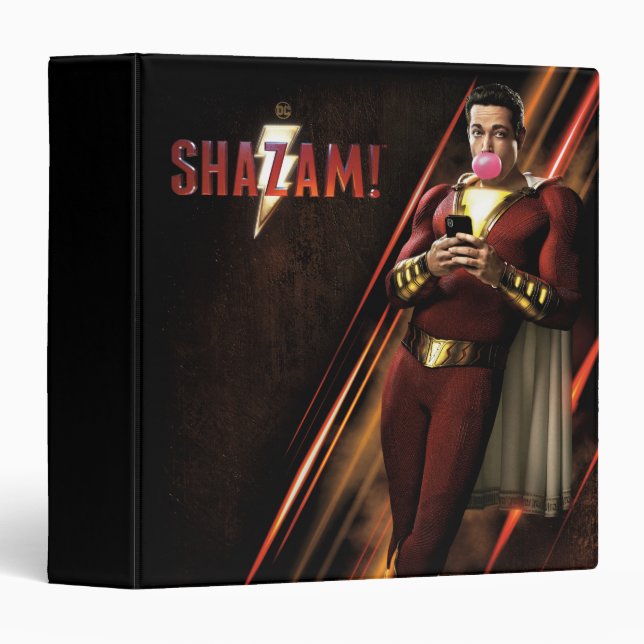 SHAZAM! | Shazam Blowing Bubble Gum Binder (Front/Spine)