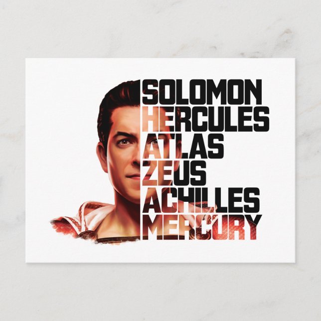 SHAZAM! | Shazam Closeup Acronym Graphic Postcard (Front)