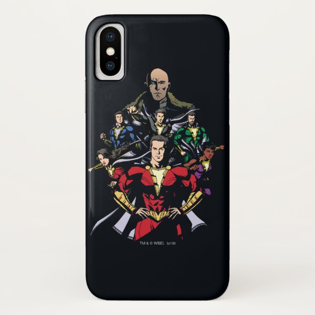 SHAZAM! | Shazam Family Vs. Dr. Sivana Case-Mate iPhone Case (Back)