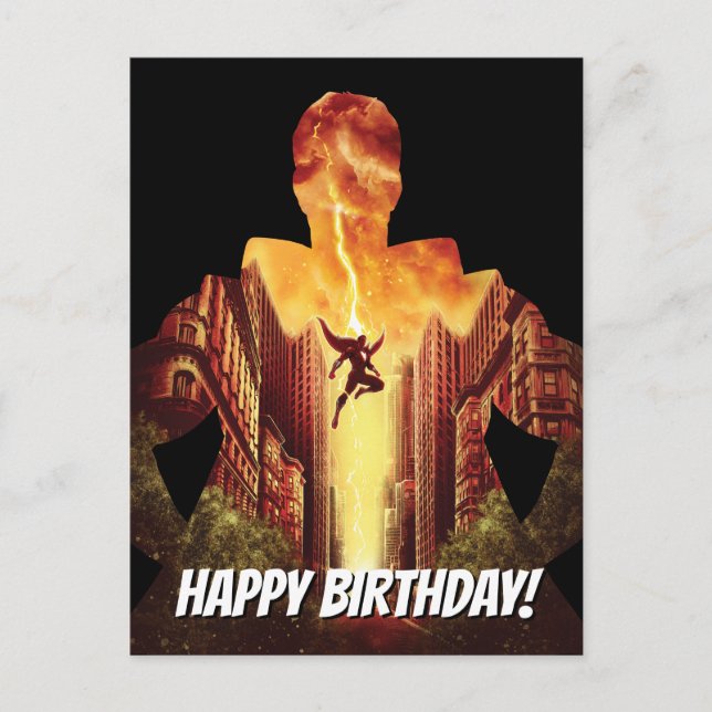 SHAZAM! | Shazam Sunset Silhouette Postcard (Front)