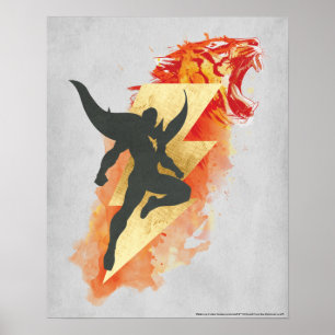 SHAZAM!   Shazam Tiger & Lightning Graphic Poster