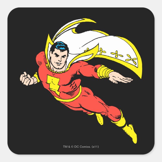 Shazam Soaring Square Sticker (Front)