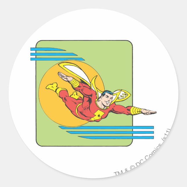 SHAZAM Soars Classic Round Sticker (Front)