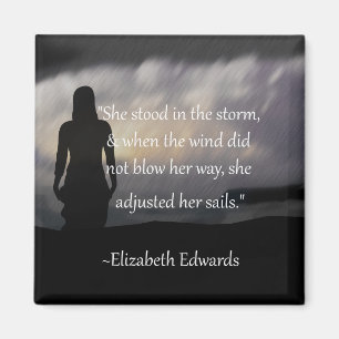 She Adjusted Her Sails Inspirational Magnet