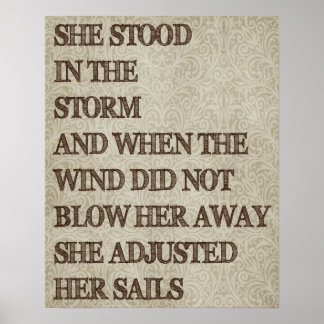 She Adjusted Her Sails Poster