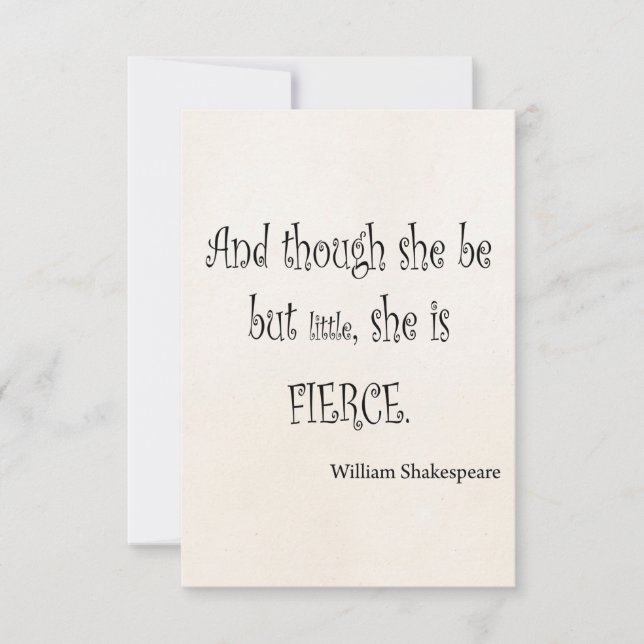 She Be But Little She is Fierce Shakespeare Quote (Front)