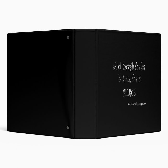 She Be But Little She is Fierce Shakespeare Quote Binder (Background)