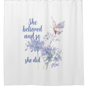 "She believed and so Motivational Quote Butterfly