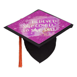 She believed graduation cap topper