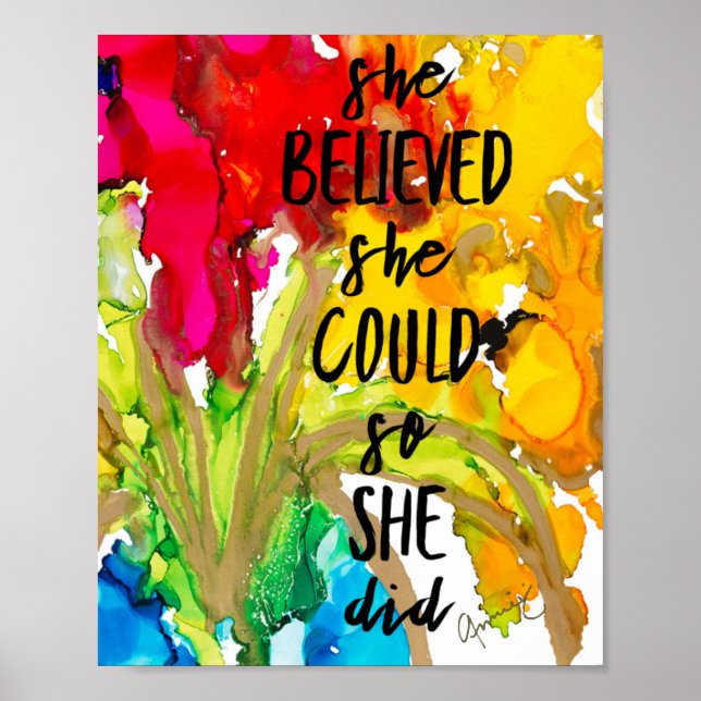She Believed Lovitude Wall Art Print (Front)