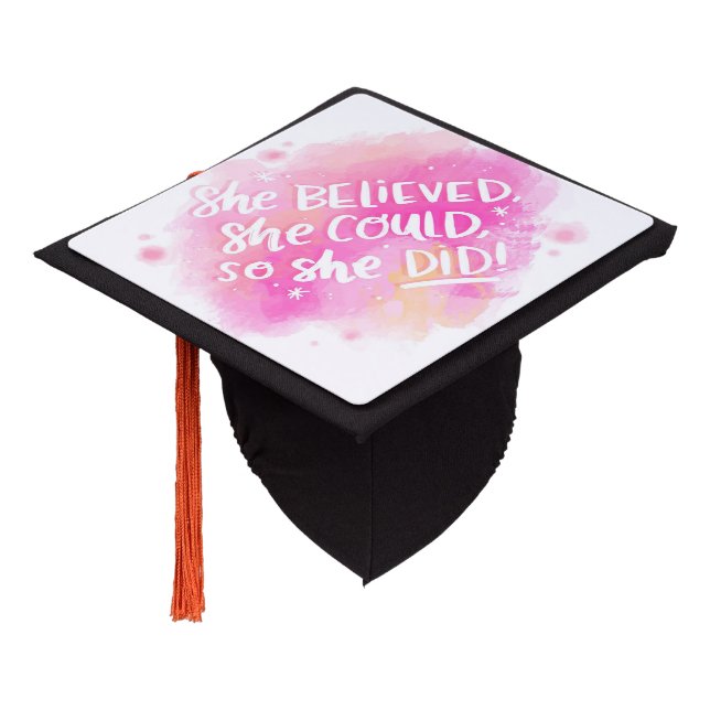 She Believed Quote Tassel Topper (Angled)