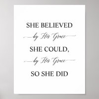 She Believed She Could By His Grace So She Did