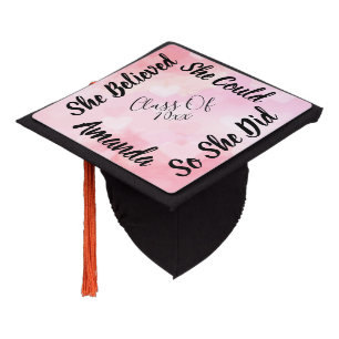 She believed she could graduation cap topper