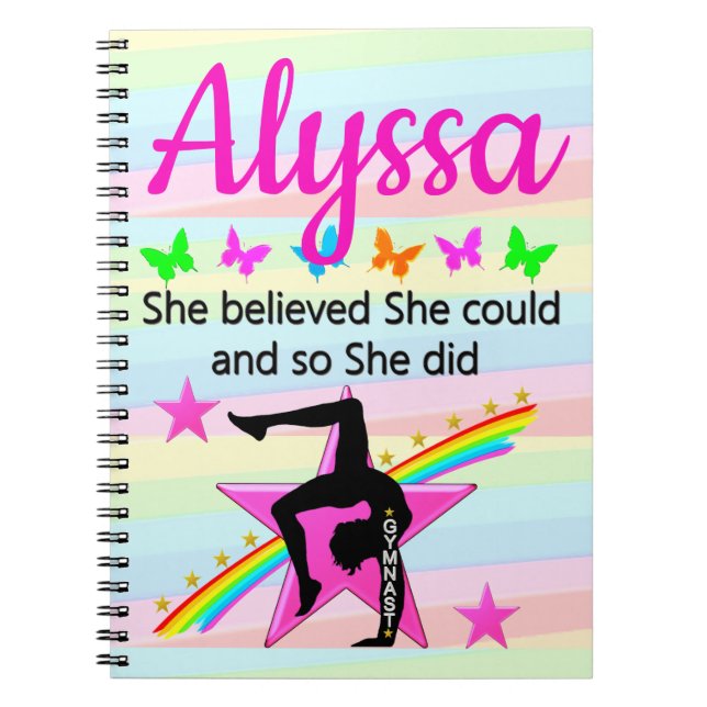 SHE BELIEVED SHE COULD GYMNAST DESIGN NOTEBOOK (Front)