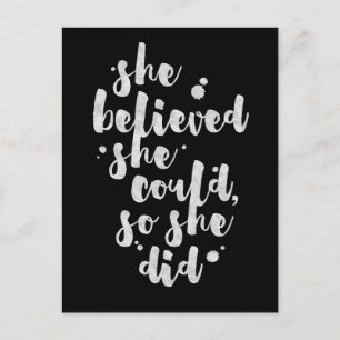 She Believed She Could - Inspirational Card