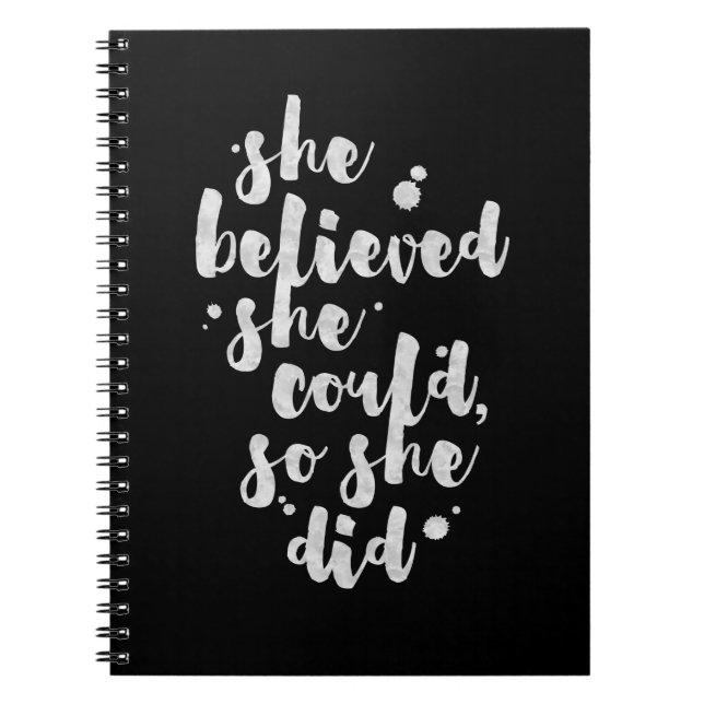 She Believed She Could - Inspirational Journal (Front)