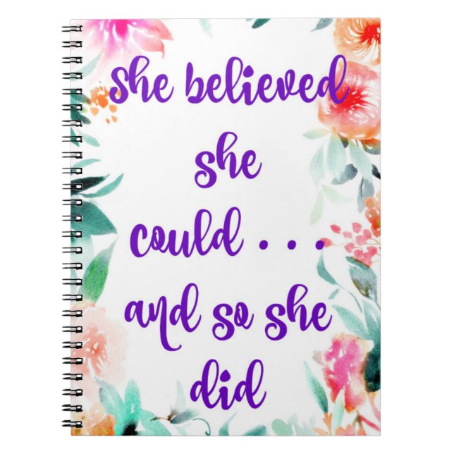 "She believed she could" Journal / Art Journal (Front)