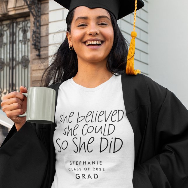 She Believed She Could Name 2024 Graduation  T-Shirt (Creator Uploaded)