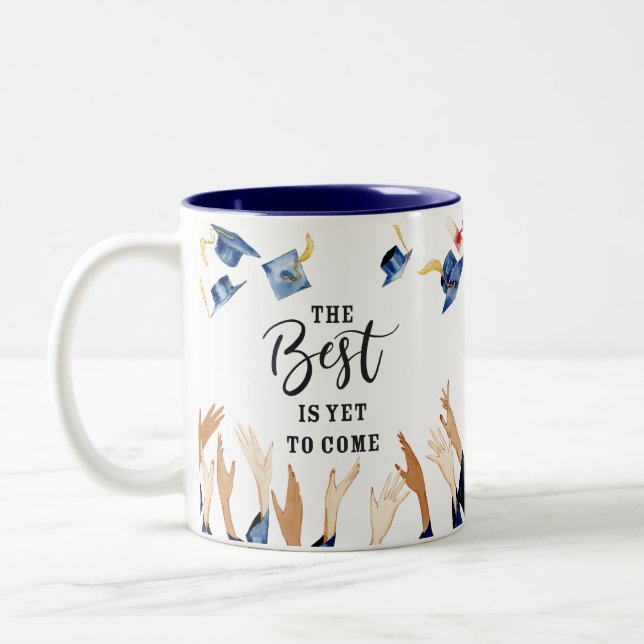 She Believed She Could Personalized Graduation  Co Two-Tone Coffee Mug (Left)
