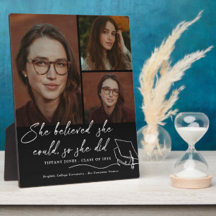 She Believed She Could Photo Graduation Plaque