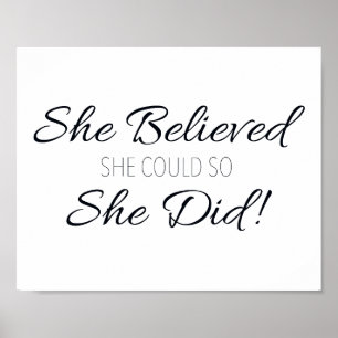 She Believed She Could Script Poster