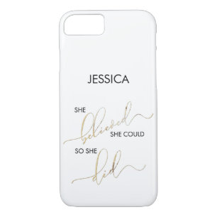 She Believed She Could So She Did Customize Name Case-Mate iPhone Case