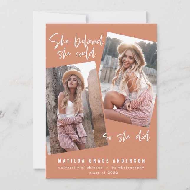 She believed she could so she did graduation (Front)