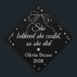 She Believed She Could So She Did Graduation Cap Topper<br><div class="desc">She Believed She Could So She Did Graduation Cap Topper</div>