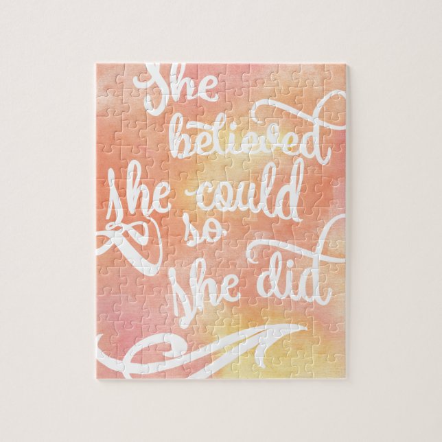 She Believed She Could So She Did Jigsaw Puzzle (Vertical)