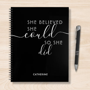 She Believed She Could So She Did Personalized Notebook