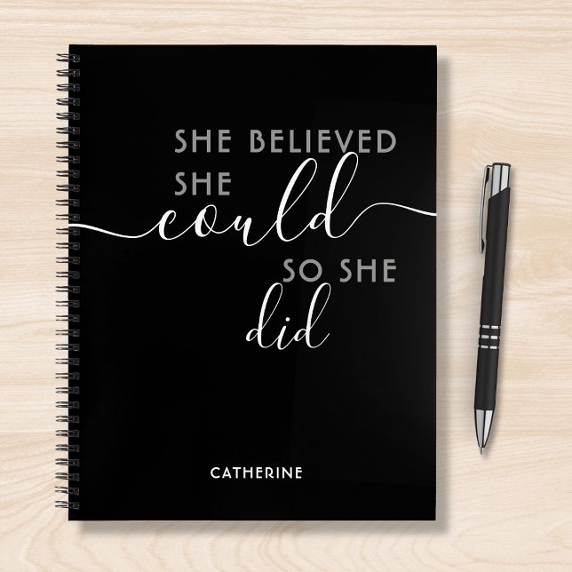 She Believed She Could So She Did Personalized Notebook (Creator Uploaded)