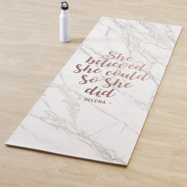 She Believed She Could so She Did Personalized Yoga Mat (In Situ)