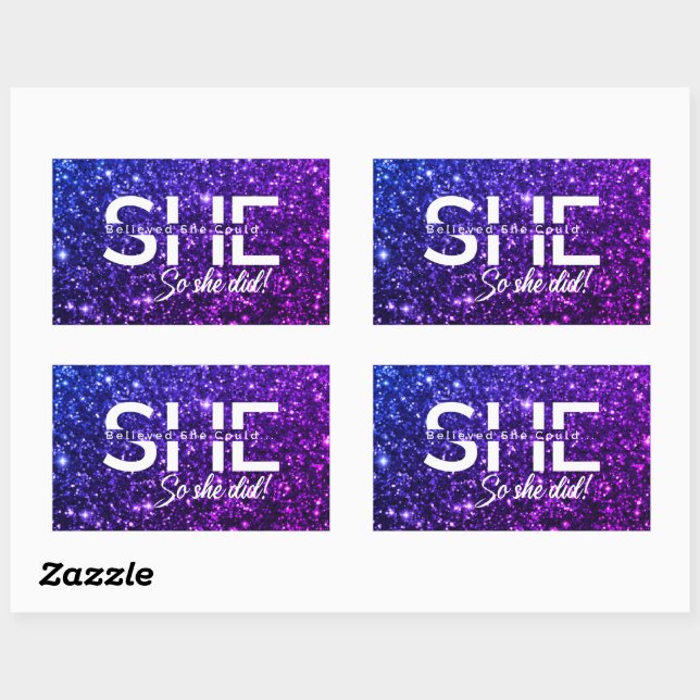 She Believed She Could So She Did  Sticker (Sheet)