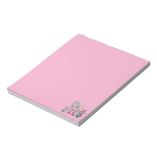 She Believed She Could So She Did Swan with Flower Notepad