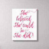 She Believed She Could So She Did Womens Feminist