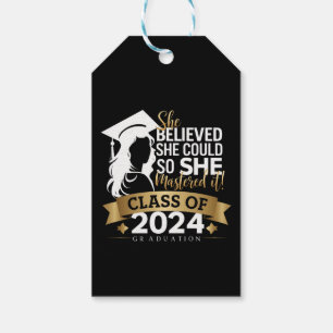 She Believed She Could So She Mastered It 2024 Gift Tags