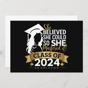 She Believed She Could So She Mastered It 2024 Invitation