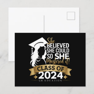 She Believed She Could So She Mastered It 2024 Postcard