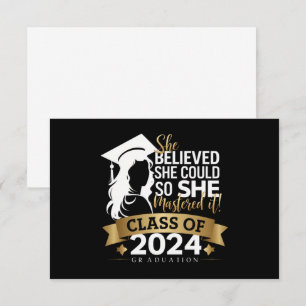 She Believed She Could So She Mastered It 2024 Thank You Card