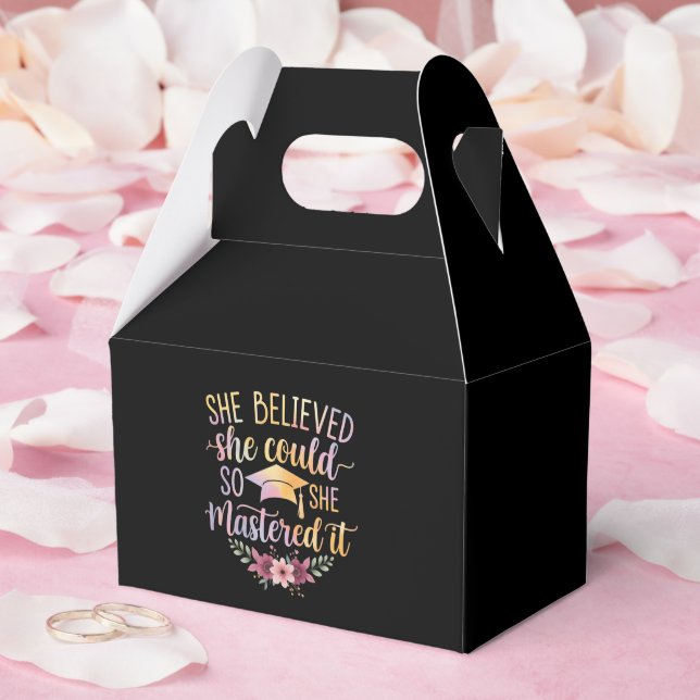 She Believed She Could So She Mastered It Graduate Favor Box (Wedding)