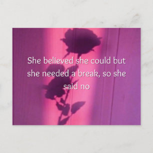 She Belived She Could Funny Feminist Motivational Holiday Postcard