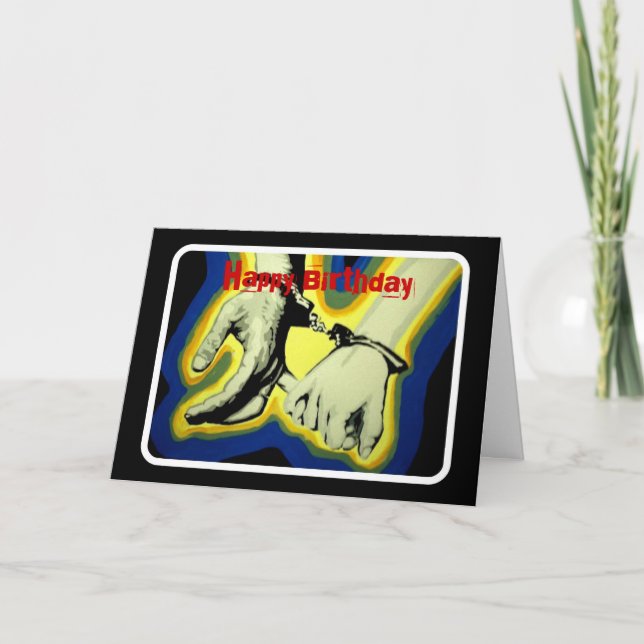 'She Bites her Lip' Birthday Card (Front)