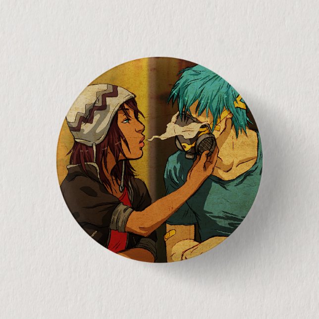 She Blows My Amplifier 1 Inch Round Button (Front)