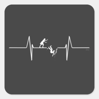 She Broke My Heart Beat Square Sticker