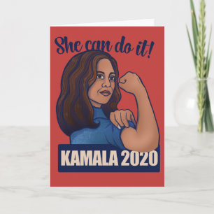 She can do it KAMALA 2020 Vote Kamala Harris Card