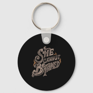 She Can Not Be Tamed Vector Retro Style Design Keychain